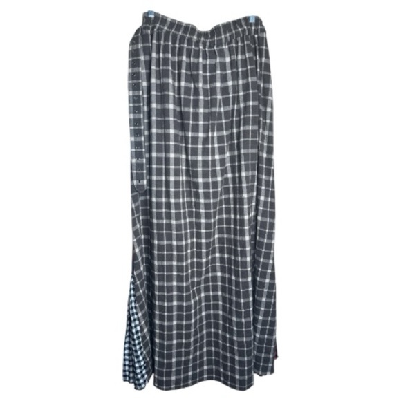 TOV Holy Los Angeles Plaid Patchwork Maxi Skirt Large - Picture 6 of 8